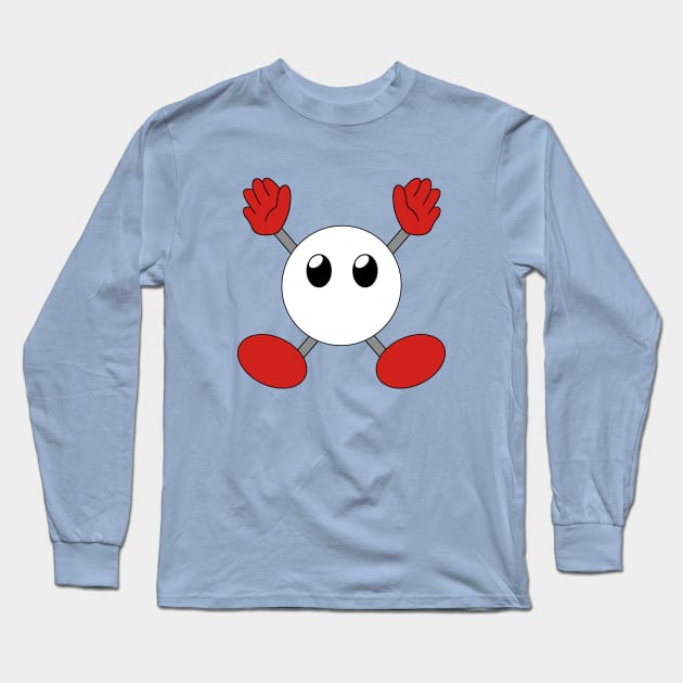 Round Boi In White And Red Long Sleeve T-Shirt by AislingKiera